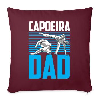 Capoeira Père Hobby Arts Martiaux Brésilien - Housse de coussin décorative 45 x 45 cm - bordeaux - Devant