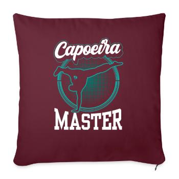 Capoeira Master Hobby Arts Martiaux Brésiliens - Housse de coussin décorative 45 x 45 cm - bordeaux - Devant