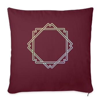 Décoration de cadre carré coloré - Housse de coussin décorative 45 x 45 cm - bordeaux - Devant
