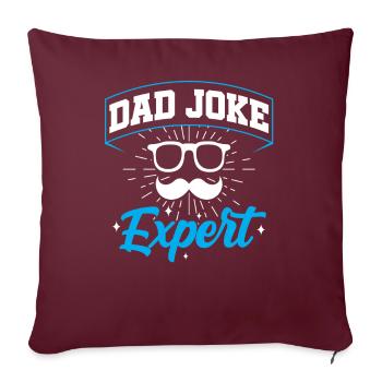 Papa Blague Papa Blagues Père - Housse de coussin décorative 45 x 45 cm - bordeaux - Devant