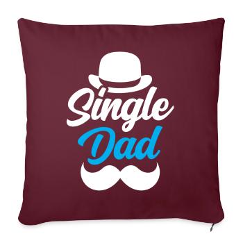 Père célibataire Papa Papi Parent célibataire - Housse de coussin décorative 45 x 45 cm - bordeaux - Devant