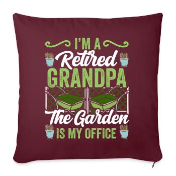 Je suis un grand-père à la retraite qui jardine en jardinage - Housse de coussin décorative 45 x 45 cm - bordeaux - Devant