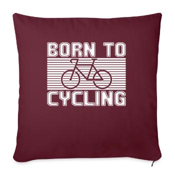 Fahrrad fahren - Sofakissenbezug 45 x 45 cm - Burgunderrot - Vorne
