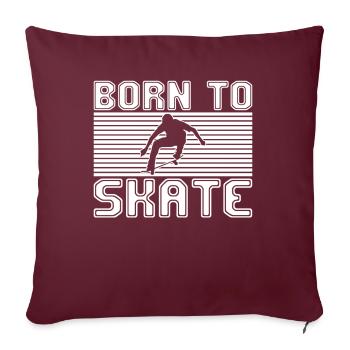 patinage - Housse de coussin décorative 45 x 45 cm - bordeaux - Devant