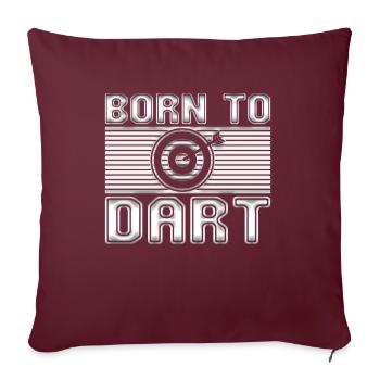 Dard - Housse de coussin décorative 45 x 45 cm - bordeaux - Devant