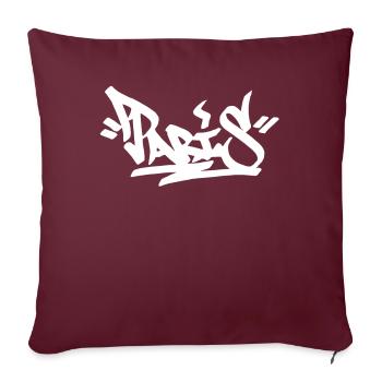 Paris City Graffiti Street Art Handstyle France Hi - Sofakissenbezug 45 x 45 cm - Burgunderrot - Vorne