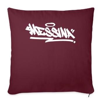 Messina City Graffiti Street Art HandStyle Italien - Sofakissenbezug 45 x 45 cm - Burgunderrot - Vorne