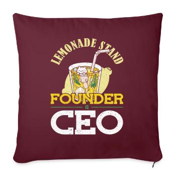 Fondateur et PDG de Lemonade Stand Limonadenstand - Housse de coussin décorative 45 x 45 cm - bordeaux - Devant
