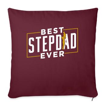 Meilleur beau-père de tous les temps Stepdad Stepdad - Housse de coussin décorative 45 x 45 cm - bordeaux - Devant