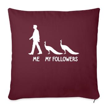 I mean followers peacock breeder farmer bird - Sofa pillowcase 17,3'' x 17,3'' (45 x 45 cm) - burgundy - Front