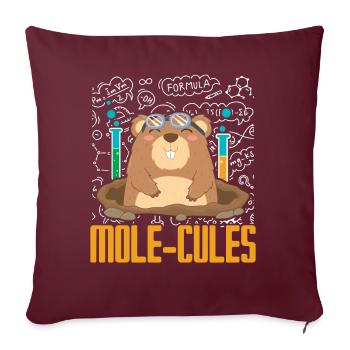 Mole Mole Lover Mole Whisperer Wis - Housse de coussin décorative 45 x 45 cm - bordeaux - Devant