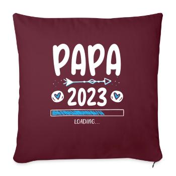 Papa 2023 Loading - Sofa pillowcase 17,3'' x 17,3'' (45 x 45 cm) - burgundy - Front