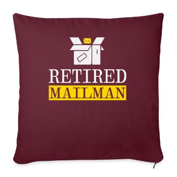 Facteur à la retraite Livreur - Housse de coussin décorative 45 x 45 cm - bordeaux - Devant