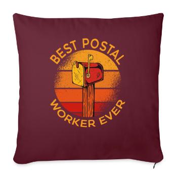 Der Beste Postbeamte Aller Zeiten Postbote - Sofakissenbezug 45 x 45 cm - Burgunderrot - Vorne