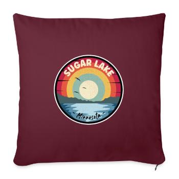 Sugar Lake Minnesota Bunt - Sofakissenbezug 45 x 45 cm - Burgunderrot - Vorne
