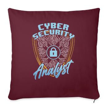 Analyst Für Cybersicherheit Cybersecurity Hacker - Sofakissenbezug 45 x 45 cm - Burgunderrot - Vorne
