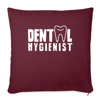 Équipe d’hygiénistes dentaires Dentiste Hygiène dentaire - Housse de coussin décorative 45 x 45 cm - bordeaux - Devant
