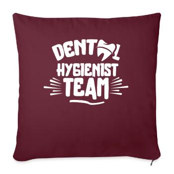 Équipe d’hygiénistes dentaires Dentiste hygiéniste dentaire - Housse de coussin décorative 45 x 45 cm - bordeaux - Devant
