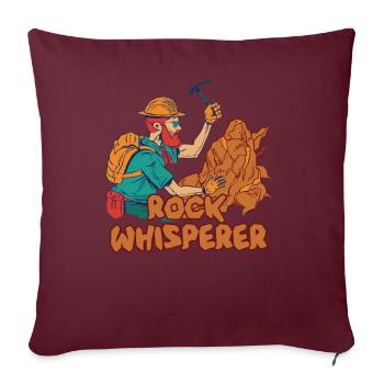 Stone Whisperer Géologie Étudiant Géologie Géologie - Housse de coussin décorative 45 x 45 cm - bordeaux - Devant