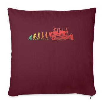 Bagger Planierraupe Bulldozer Bauarbeiter Geschenk - Sofakissenbezug 45 x 45 cm - Burgunderrot - Vorne