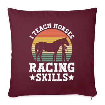 Pferdetrainer Reiten Pferd Reitlehrer - Sofakissenbezug 45 x 45 cm - Burgunderrot - Vorne