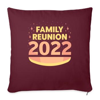 Équipe de regroupement familial 2022 - Housse de coussin décorative 45 x 45 cm - bordeaux - Devant