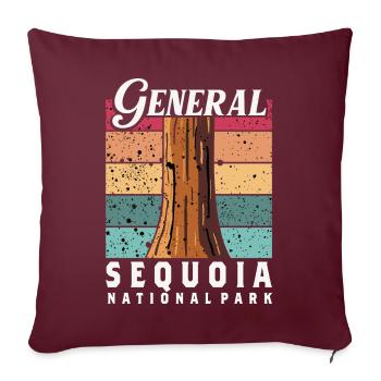Nationalpark Nevada Sequoia Redwood Wandern Campin - Sofakissenbezug 45 x 45 cm - Burgunderrot - Vorne