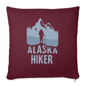 Alaska Randonneurs Randonnée Nature Randonnée - Housse de coussin décorative 45 x 45 cm - bordeaux - Devant
