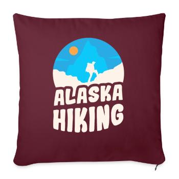 Alaska Randonnée Randonnée Nature Randonneurs - Housse de coussin décorative 45 x 45 cm - bordeaux - Devant