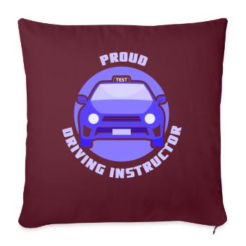 Fier moniteur de conduite Profession École de conduite Cours de conduite - Housse de coussin décorative 45 x 45 cm - bordeaux - Devant