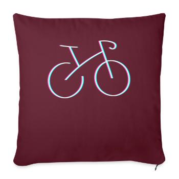 Cyclistes Funny Vintage Bike Cyclist - Housse de coussin décorative 45 x 45 cm - bordeaux - Devant