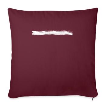 Texte de base de la ligne de contour de pinceau blanc - Housse de coussin décorative 45 x 45 cm - bordeaux - Devant