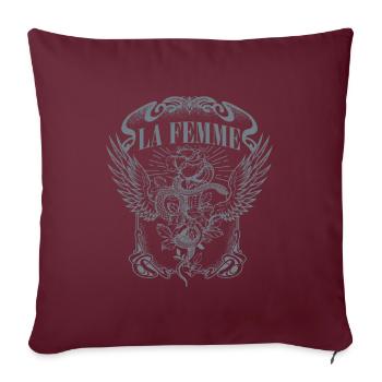 Yellowstone Kelly Reilly LA FEMME T-Shirt - Housse de coussin décorative 45 x 45 cm - bordeaux - Devant