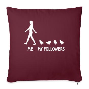 I My Followers Quail Breeder Quail Bird - Sofa pillowcase 17,3'' x 17,3'' (45 x 45 cm) - burgundy - Front