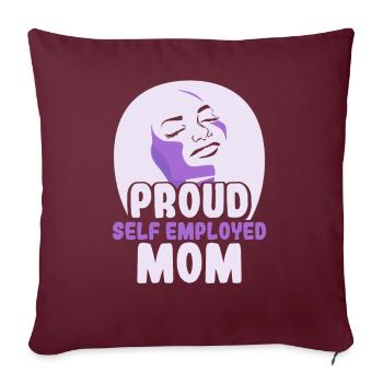 Fière Mère travailleuse indépendante Travailleuse autonome - Housse de coussin décorative 45 x 45 cm - bordeaux - Devant