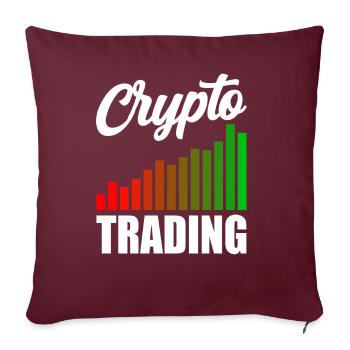 Crypto Trading Traders Trade Crypto Trading - Housse de coussin décorative 45 x 45 cm - bordeaux - Devant