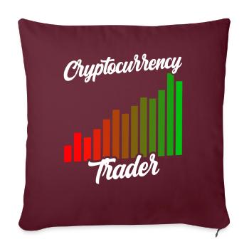 Cryptocurrency Traders Crypto Crypto Trader - Housse de coussin décorative 45 x 45 cm - bordeaux - Devant