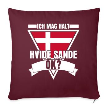 Hvide Sande Urlaub Ringkøbing Fjord - Sofakissenbezug 45 x 45 cm - Burgunderrot - Vorne