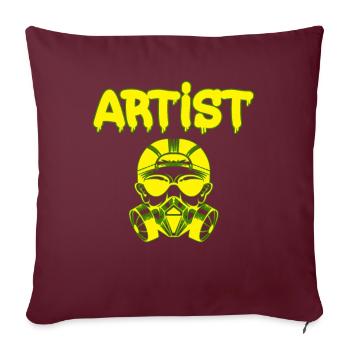 Sprayer Artist - Painter - Body Painter - Sofakissenbezug 45 x 45 cm - Burgunderrot - Vorne