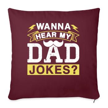 Papa Blague Papa Blague Père Blagues - Housse de coussin décorative 45 x 45 cm - bordeaux - Devant