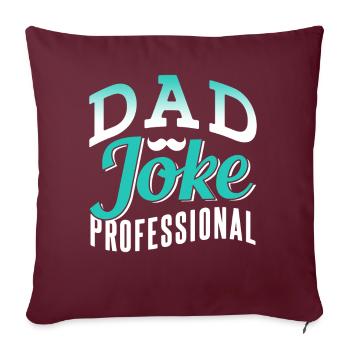 Papa Blague Papa Blague Père Blagues - Housse de coussin décorative 45 x 45 cm - bordeaux - Devant