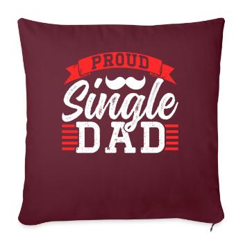 Fier parent seul parent seul parent seul parent - Housse de coussin décorative 45 x 45 cm - bordeaux - Devant