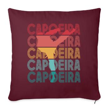 Capoeira Hobby Entraînement aux arts martiaux brésiliens - Housse de coussin décorative 45 x 45 cm - bordeaux - Devant
