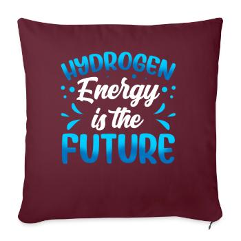 L’énergie de l’hydrogène est l’avenir de l’hydrogène - Housse de coussin décorative 45 x 45 cm - bordeaux - Devant