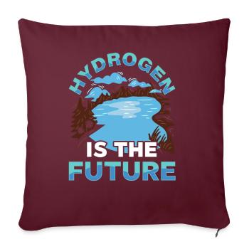 L’hydrogène est l’élément hydrogène du futur - Housse de coussin décorative 45 x 45 cm - bordeaux - Devant