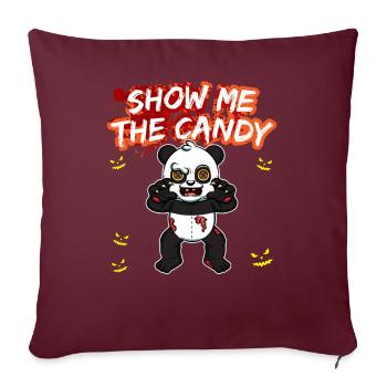 Montrez-moi le truc ou la friandise du costume d’Halloween - Housse de coussin décorative 45 x 45 cm - bordeaux - Devant