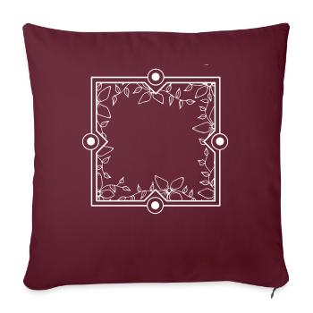 Ornements Décoration Cadre décoration blanche - Housse de coussin décorative 45 x 45 cm - bordeaux - Devant