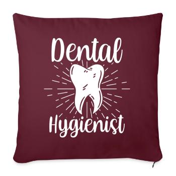 Hygiénistes dentaires Dentiste Équipe d’hygiène dentaire - Housse de coussin décorative 45 x 45 cm - bordeaux - Devant