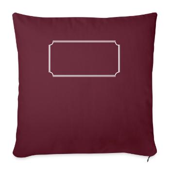 Cadre angulaire en texte de base blanc - Housse de coussin décorative 45 x 45 cm - bordeaux - Devant