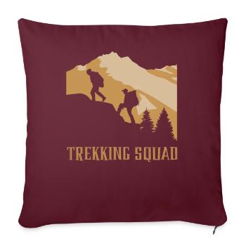Trekking Team Randonnée Randonneurs - Housse de coussin décorative 45 x 45 cm - bordeaux - Devant